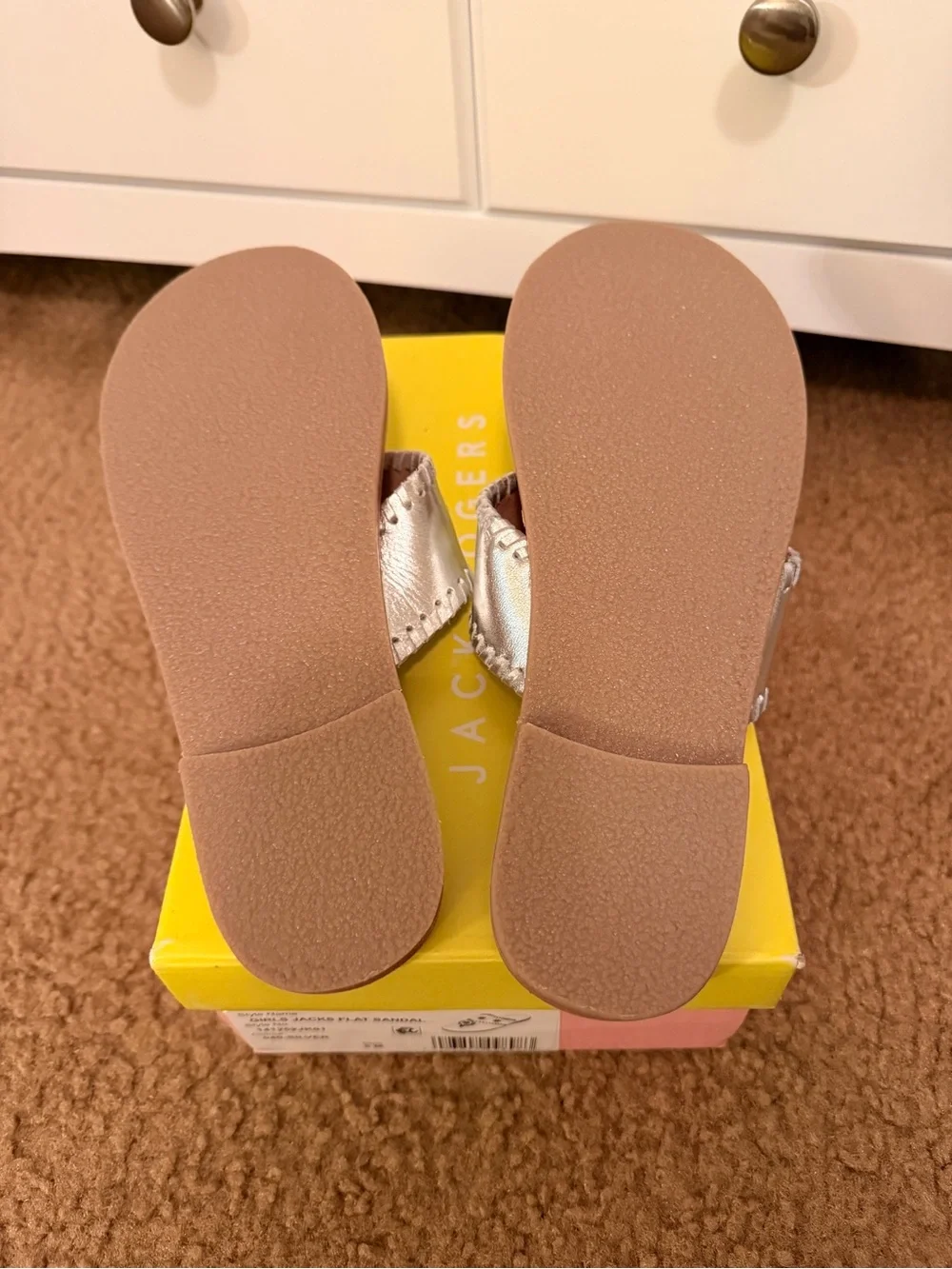 NIB Jack Rogers Silver Sandals - girls size 5